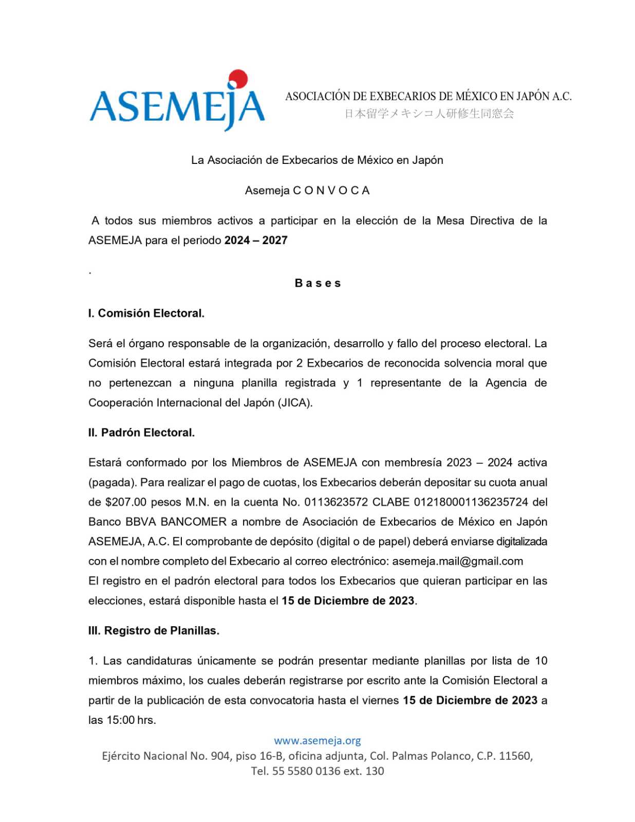 Mesa Directiva 2024-2027